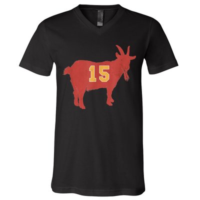 Vintage Grunge GOAT 15 Red And Gold V-Neck T-Shirt