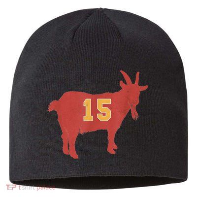 Vintage Grunge GOAT 15 Red And Gold Sustainable Beanie