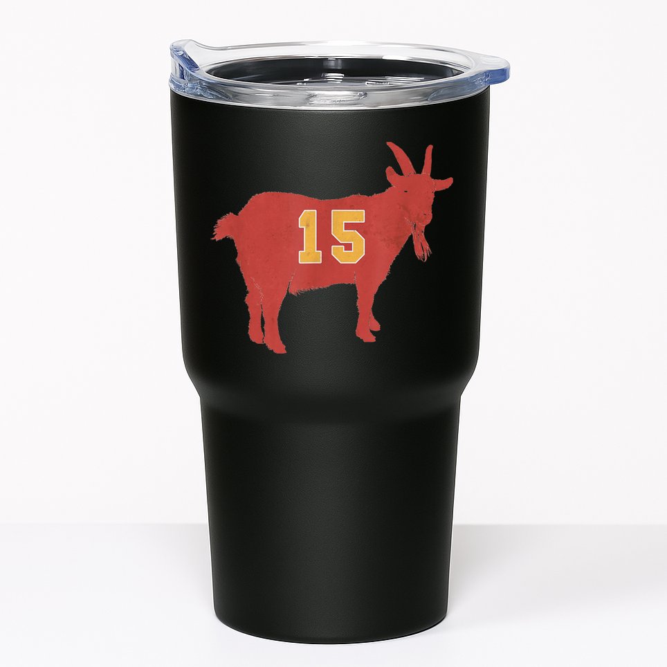 Vintage Grunge GOAT 15 Red And Gold Tumbler