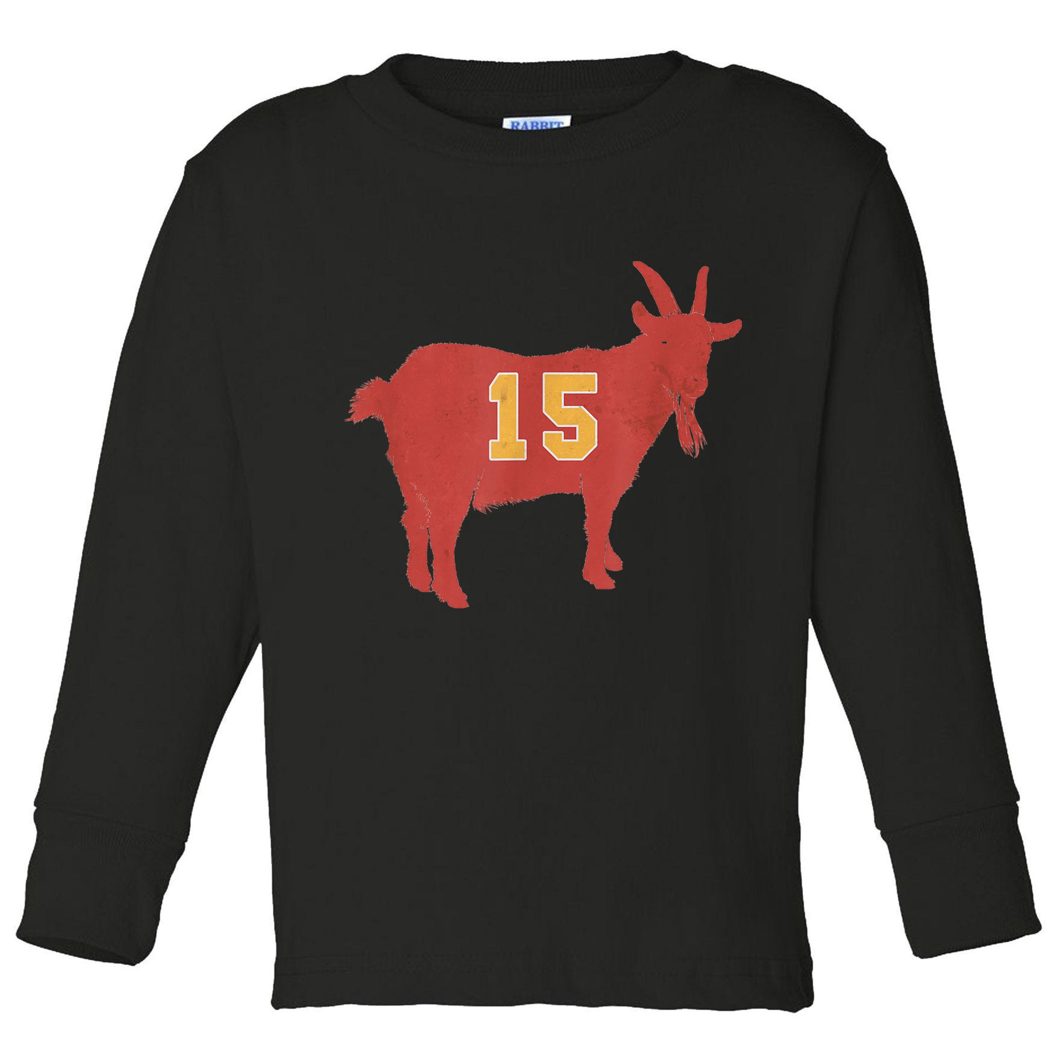 Vintage Grunge GOAT 15 Red And Gold Toddler Long Sleeve Shirt