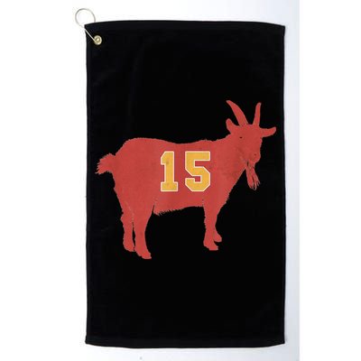 Vintage Grunge GOAT 15 Red And Gold Golf Towel