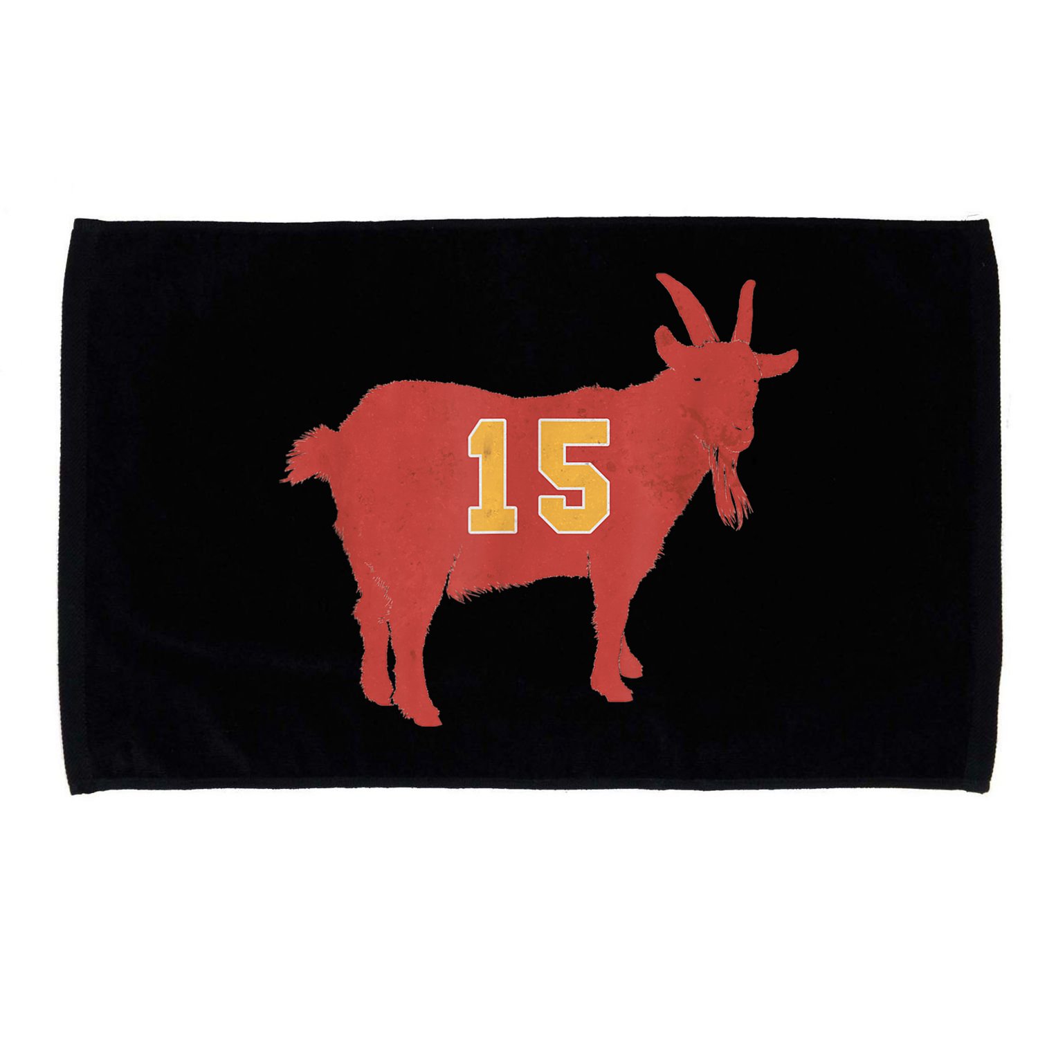 Vintage Grunge GOAT 15 Red And Gold Microfiber Hand Towel