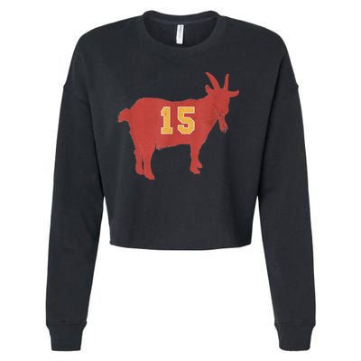 Vintage Grunge GOAT 15 Red And Gold Cropped Pullover Crew