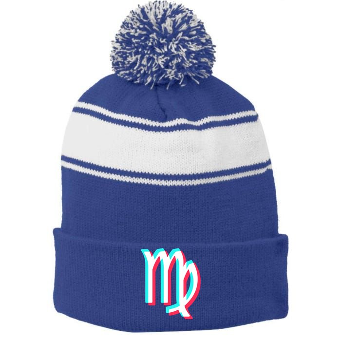 Virgo Great Gift And Zodiac Gift Virgo Meaningful Gift Stripe Pom Pom Beanie