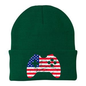 Video Game Gamer USA 4th of July Retro Knit Cap Winter Beanie