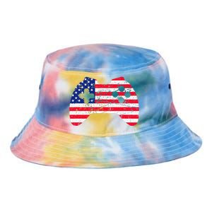 Video Game Gamer USA 4th of July Retro Tie Dye Newport Bucket Hat