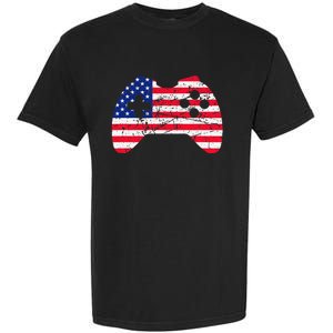 Video Game Gamer USA 4th of July Retro Garment-Dyed Heavyweight T-Shirt