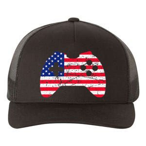 Video Game Gamer USA 4th of July Retro Yupoong Adult 5-Panel Trucker Hat