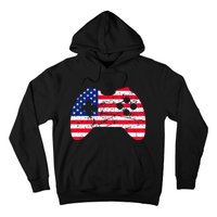 Video Game Gamer USA 4th of July Retro Hoodie