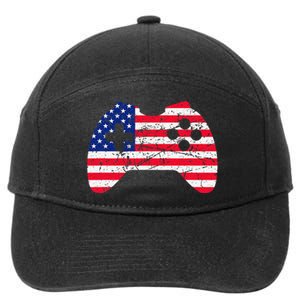 Video Game Gamer USA 4th of July Retro 7-Panel Snapback Hat