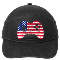 Video Game Gamer USA 4th of July Retro 7-Panel Snapback Hat