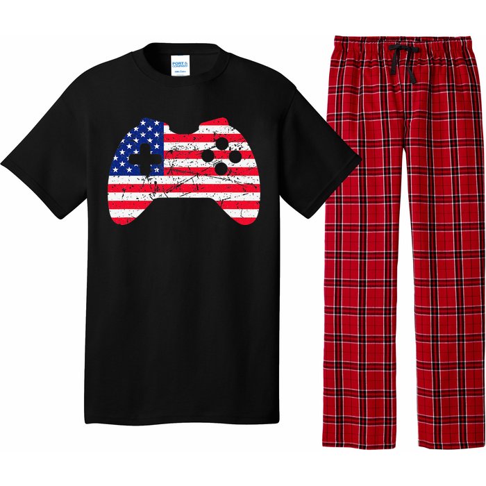 Video Game Gamer USA 4th of July Retro Pajama Set