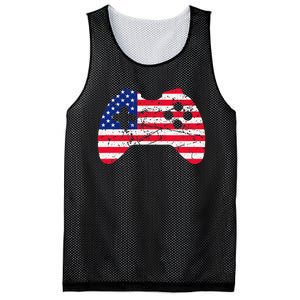 Video Game Gamer USA 4th of July Retro Mesh Reversible Basketball Jersey Tank