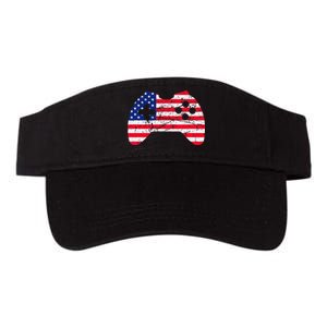 Video Game Gamer USA 4th of July Retro Valucap Bio-Washed Visor