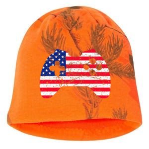 Video Game Gamer USA 4th of July Retro Kati - Camo Knit Beanie