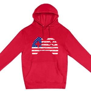 Video Game Gamer USA 4th of July Retro Premium Pullover Hoodie