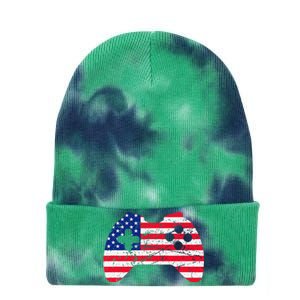 Video Game Gamer USA 4th of July Retro Tie Dye 12in Knit Beanie