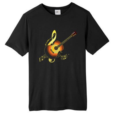 Vintage Guitar Gift For Men Women Music Band Guitarist Stuff Tall Fusion ChromaSoft Performance T-Shirt