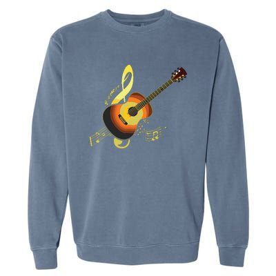 Vintage Guitar Gift For Men Women Music Band Guitarist Stuff Garment-Dyed Sweatshirt