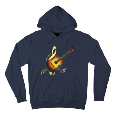 Vintage Guitar Gift For Men Women Music Band Guitarist Stuff Hoodie