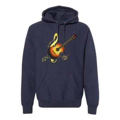 Vintage Guitar Gift For Men Women Music Band Guitarist Stuff Premium Hoodie