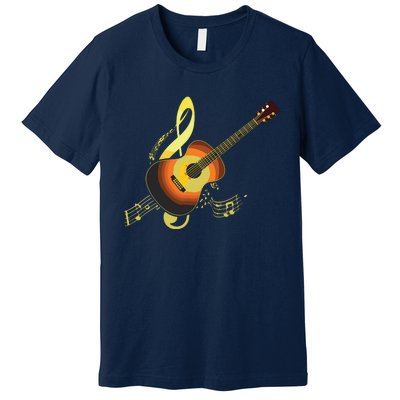 Vintage Guitar Gift For Men Women Music Band Guitarist Stuff Premium T-Shirt