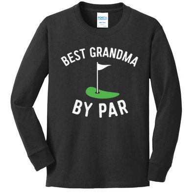 Vintage Golf Grandma Distressed Golf Lover Gift Kids Long Sleeve Shirt