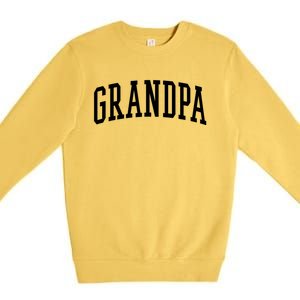 Varsity Grandpa Gift Premium Crewneck Sweatshirt