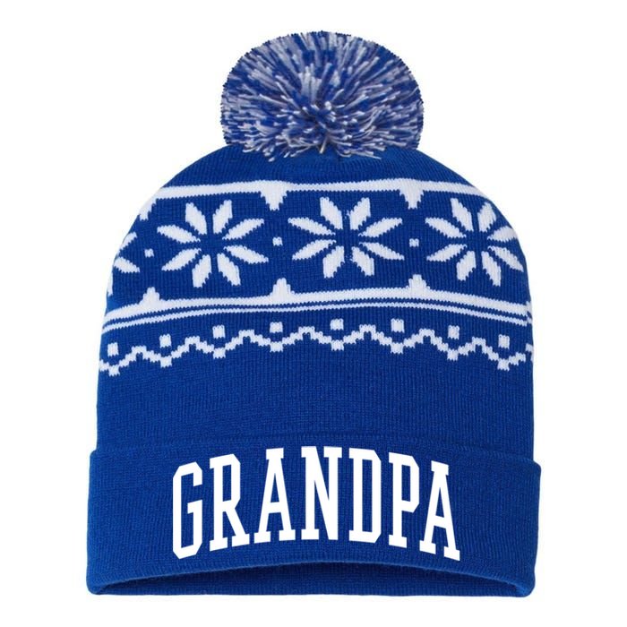 Varsity Grandpa Gift USA-Made Snowflake Beanie