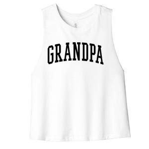 Varsity Grandpa Gift Women's Racerback Cropped Tank