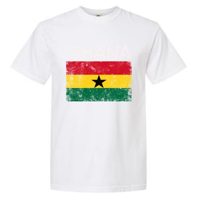 Vintage Ghana Ghanaian Flag Pride Gift Garment-Dyed Heavyweight T-Shirt