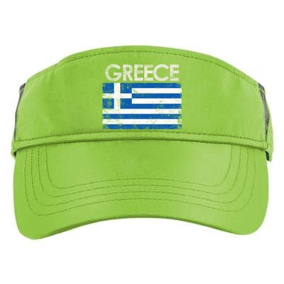 Vintage Greece Greek Flag Pride Gift Adult Drive Performance Visor