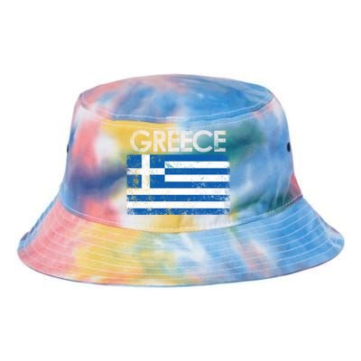 Vintage Greece Greek Flag Pride Gift Tie Dye Newport Bucket Hat