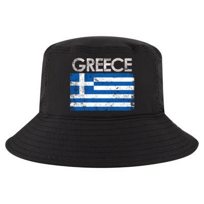 Vintage Greece Greek Flag Pride Gift Cool Comfort Performance Bucket Hat