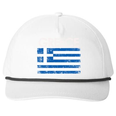 Vintage Greece Greek Flag Pride Gift Snapback Five-Panel Rope Hat