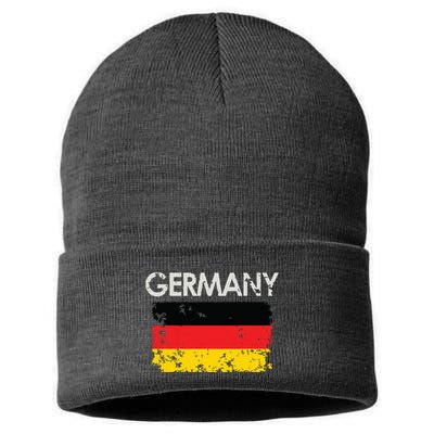 Vintage Germany German Flag Pride Gift Sustainable Knit Beanie