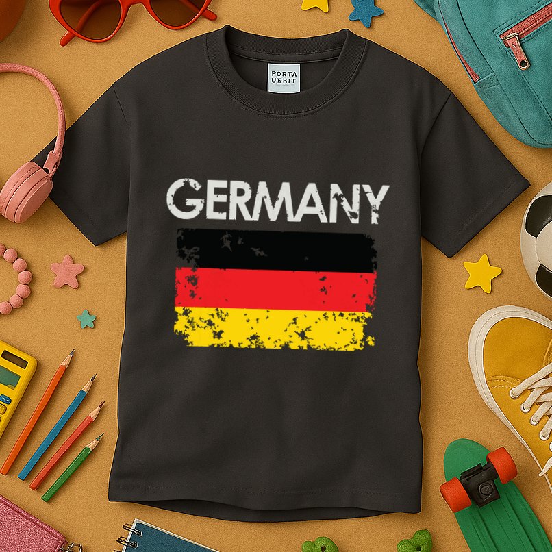 Vintage Germany German Flag Pride Gift Kids T-Shirt