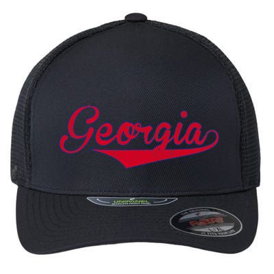Vintage Georgia Ga Throwback Retro Flexfit Unipanel Trucker Cap