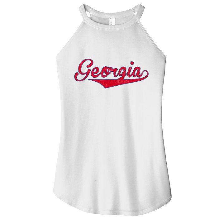 Vintage Georgia Ga Throwback Retro Women's Perfect Tri Rocker Tank