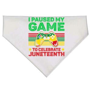 Video Game Gamer I Paused My Game To Celebrate Juneteenth Cute Gift USA-Made Doggie Bandana