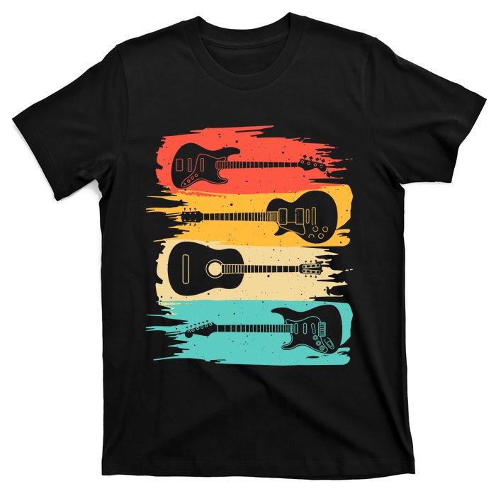 Vintage Guitar Gift For Music Band Guitarist Stuff T-Shirt