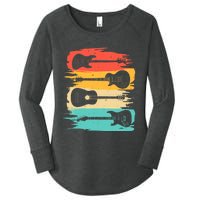 Vintage Guitar Gift For Music Band Guitarist Stuff Women's Perfect Tri Tunic Long Sleeve Shirt