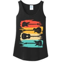 Vintage Guitar Gift For Music Band Guitarist Stuff Ladies Essential Tank