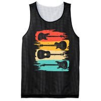 Vintage Guitar Gift For Music Band Guitarist Stuff Mesh Reversible Basketball Jersey Tank