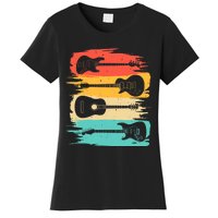 Vintage Guitar Gift For Music Band Guitarist Stuff Women's T-Shirt