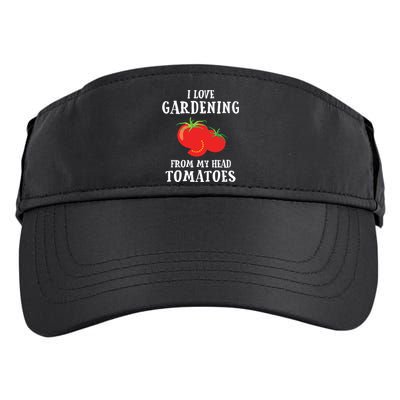 Vegetable Gardener Gardening Funny Pun Head Tomatoes Adult Drive Performance Visor