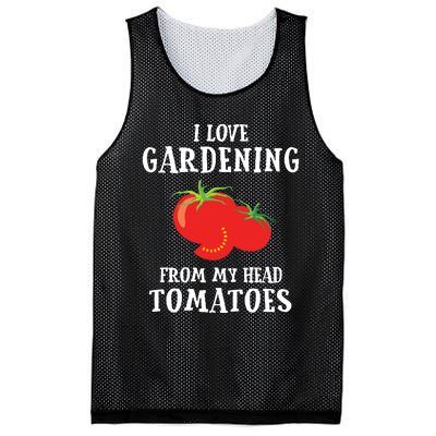 Vegetable Gardener Gardening Funny Pun Head Tomatoes Mesh Reversible Basketball Jersey Tank