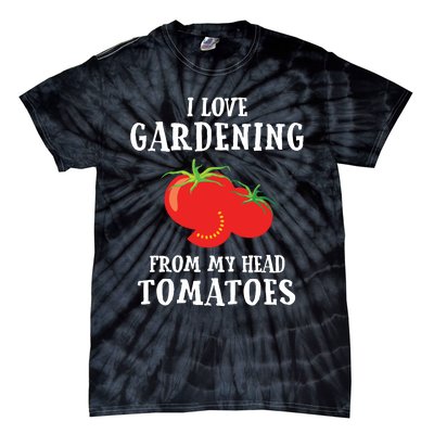 Vegetable Gardener Gardening Funny Pun Head Tomatoes Tie-Dye T-Shirt