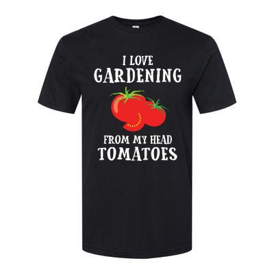 Vegetable Gardener Gardening Funny Pun Head Tomatoes Softstyle CVC T-Shirt