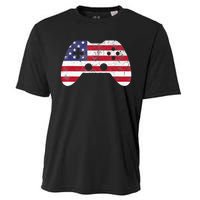 Video Game Gamer USA 4th Of July Cooling Performance Crew T-Shirt